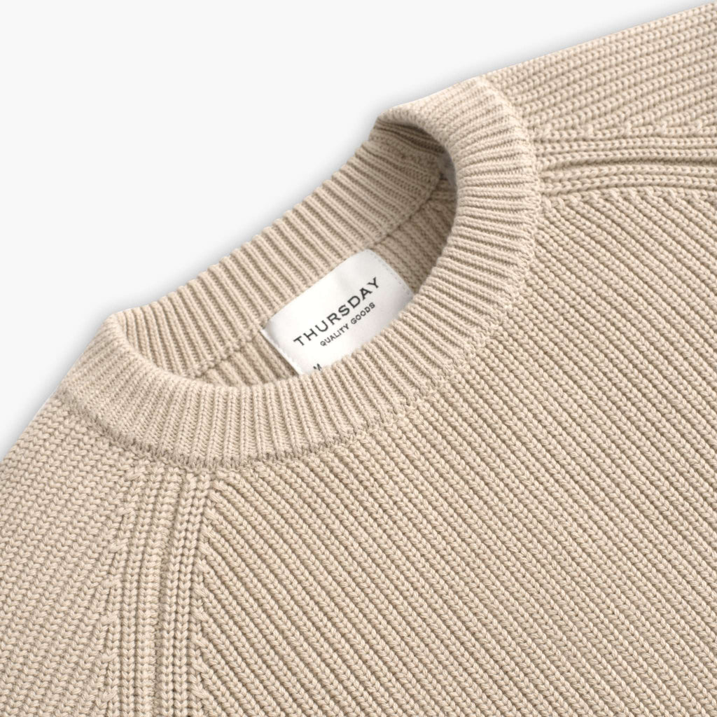 Ribbed Crewneck Sweater | Wheat
