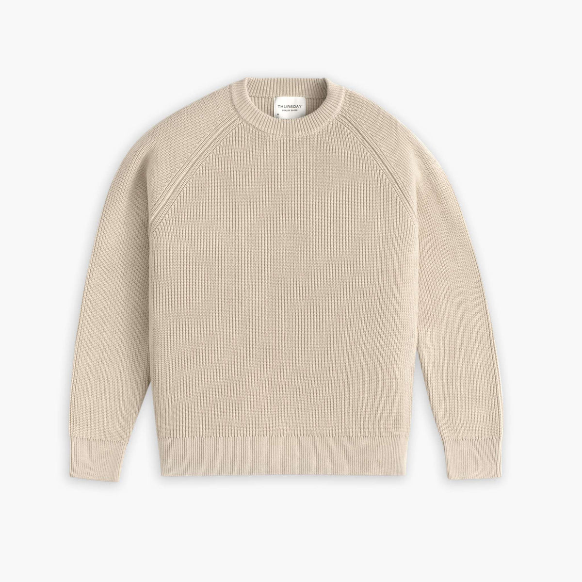 Ribbed Crewneck Sweater | Wheat