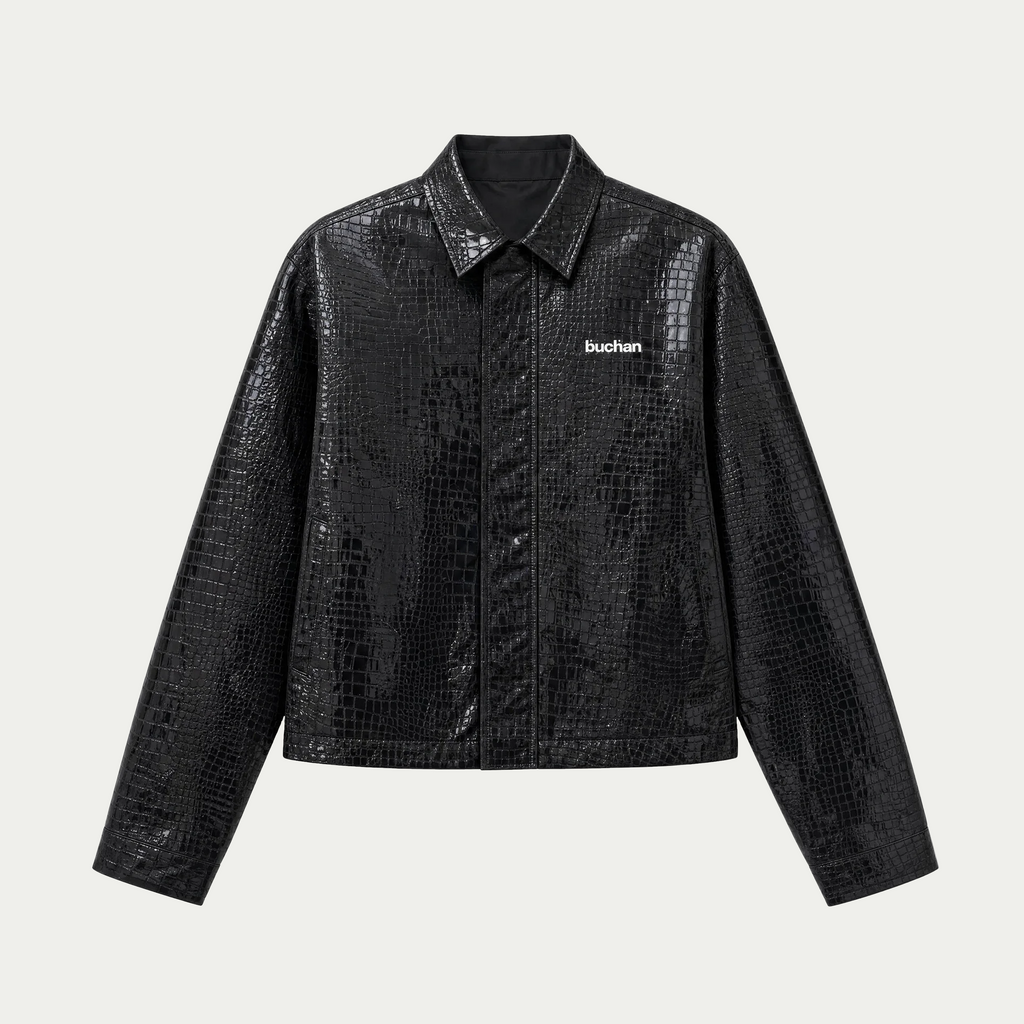 Chaqueta Croco Reactiva al Agua - Negra