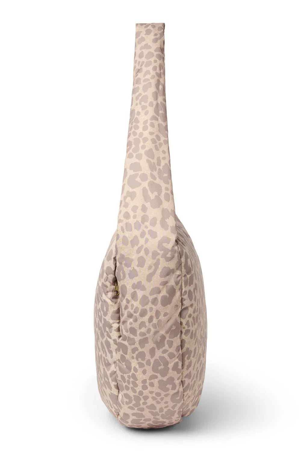 Beige Leopardenmuster-Puffy-Umhängetasche