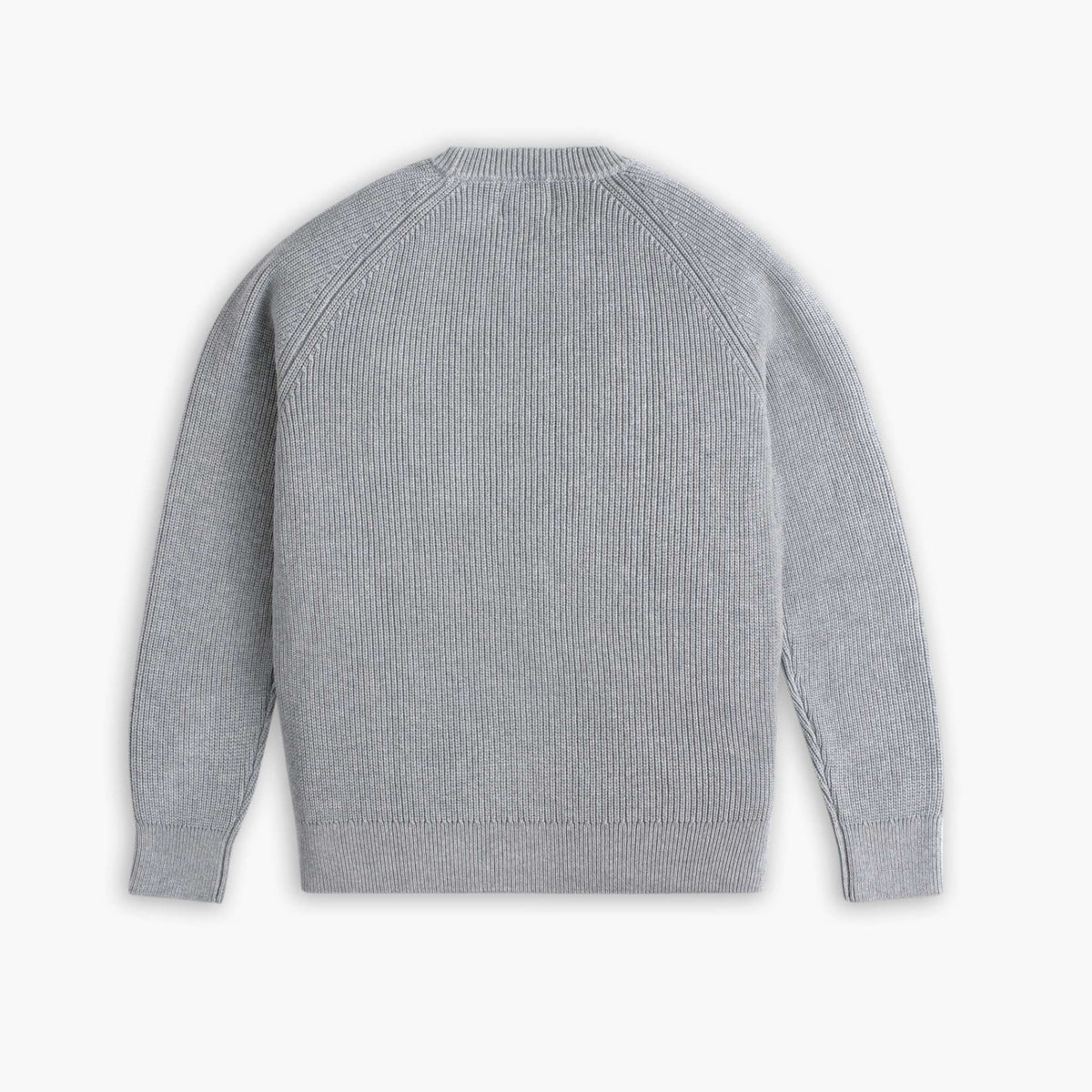 Ribbed Crewneck Sweater | Light Grey
