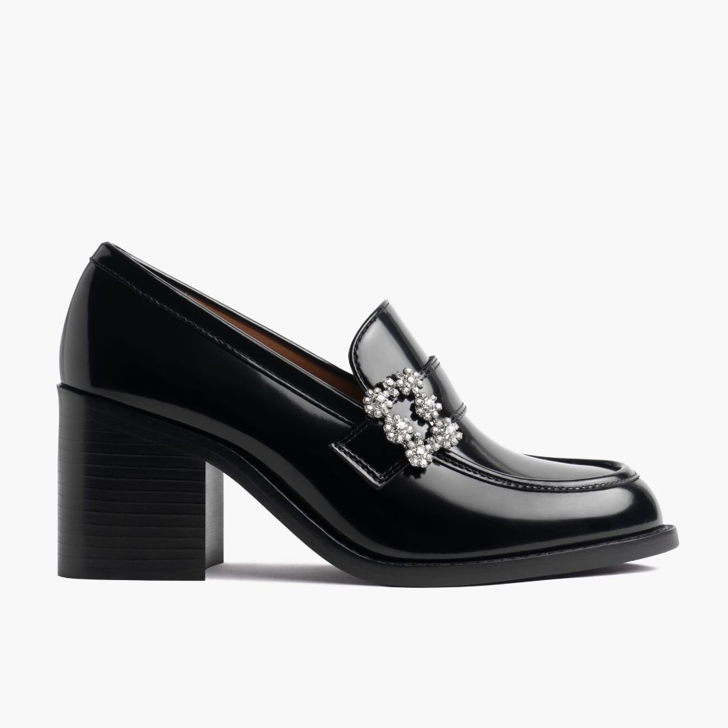 High Heel Penny | Black & Crystal
