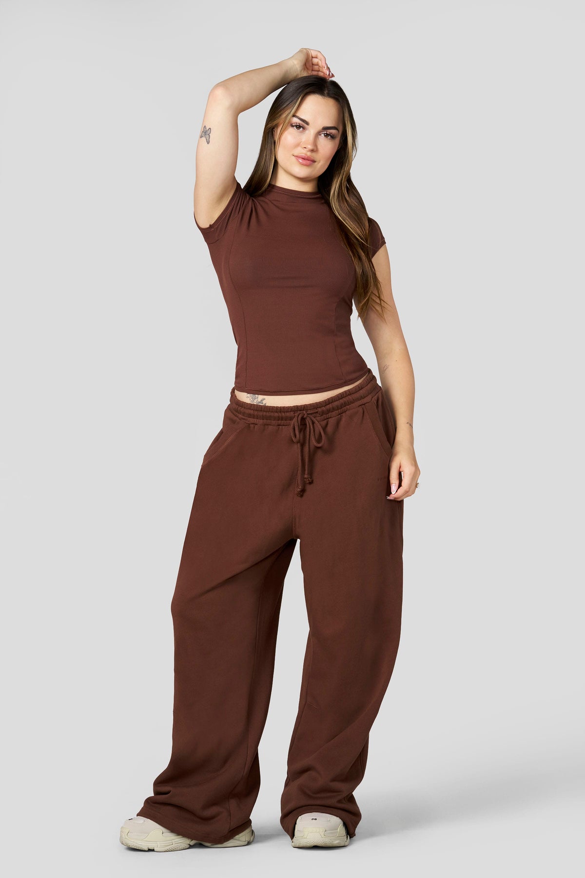 W2296 Pantalon de jogging super baggy