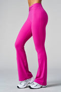 W2279 Legging évasé ultra-doux à taille froncée (court)
