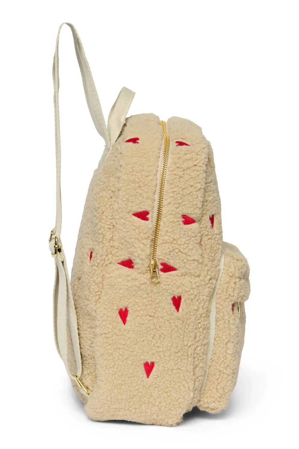 Brown Hearts Teddy Midi Rugzak