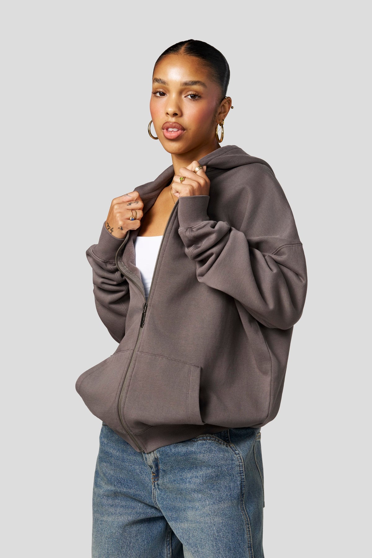 W554 Sweat à capuche zippé Balance