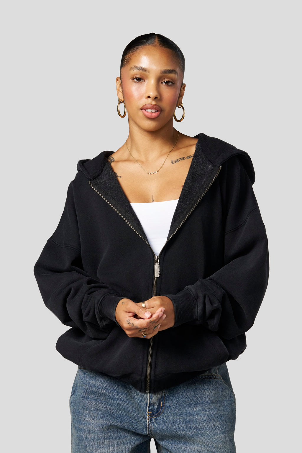 W554 Sweat à capuche zippé Balance