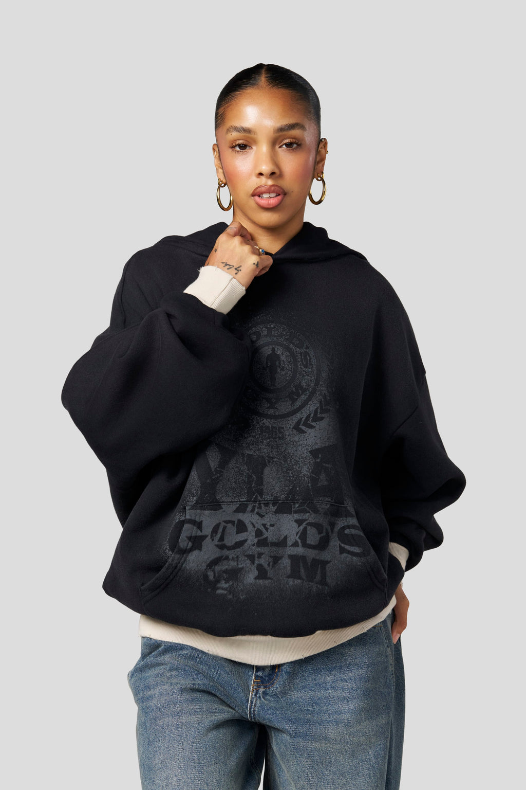 W5202 - Sweat à capuche vintage Golds Iron Legacy