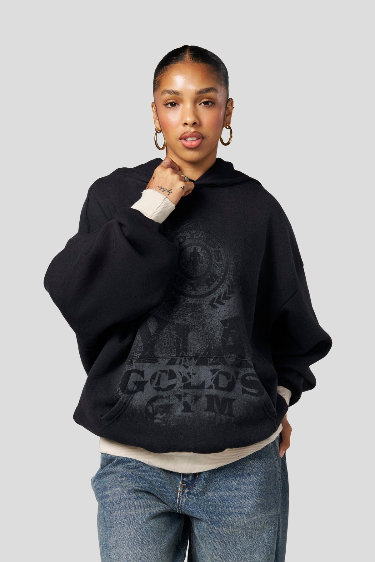 W5202 - Sweat à capuche vintage Golds Iron Legacy