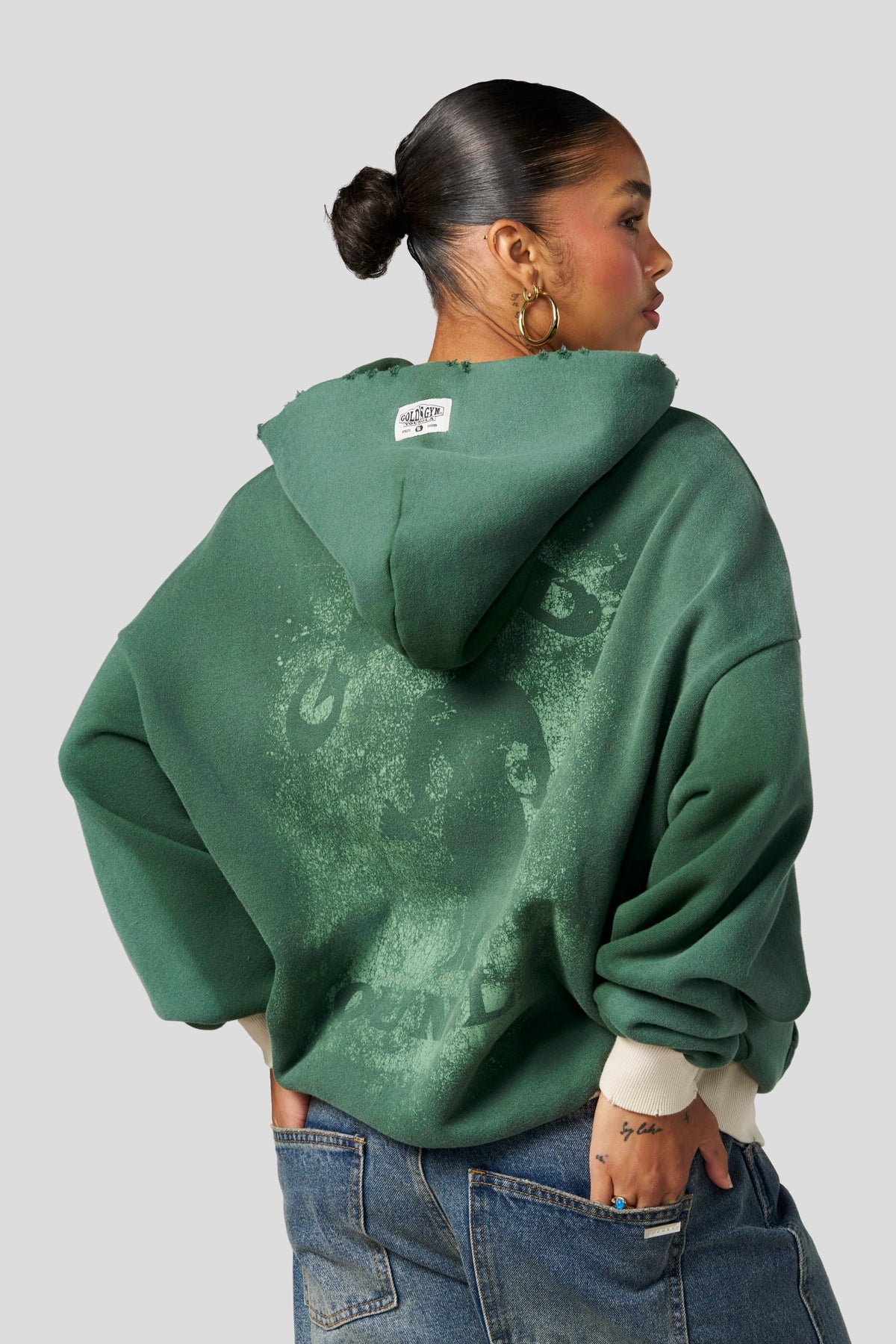 W5202 - Sweat à capuche vintage Golds Iron Legacy