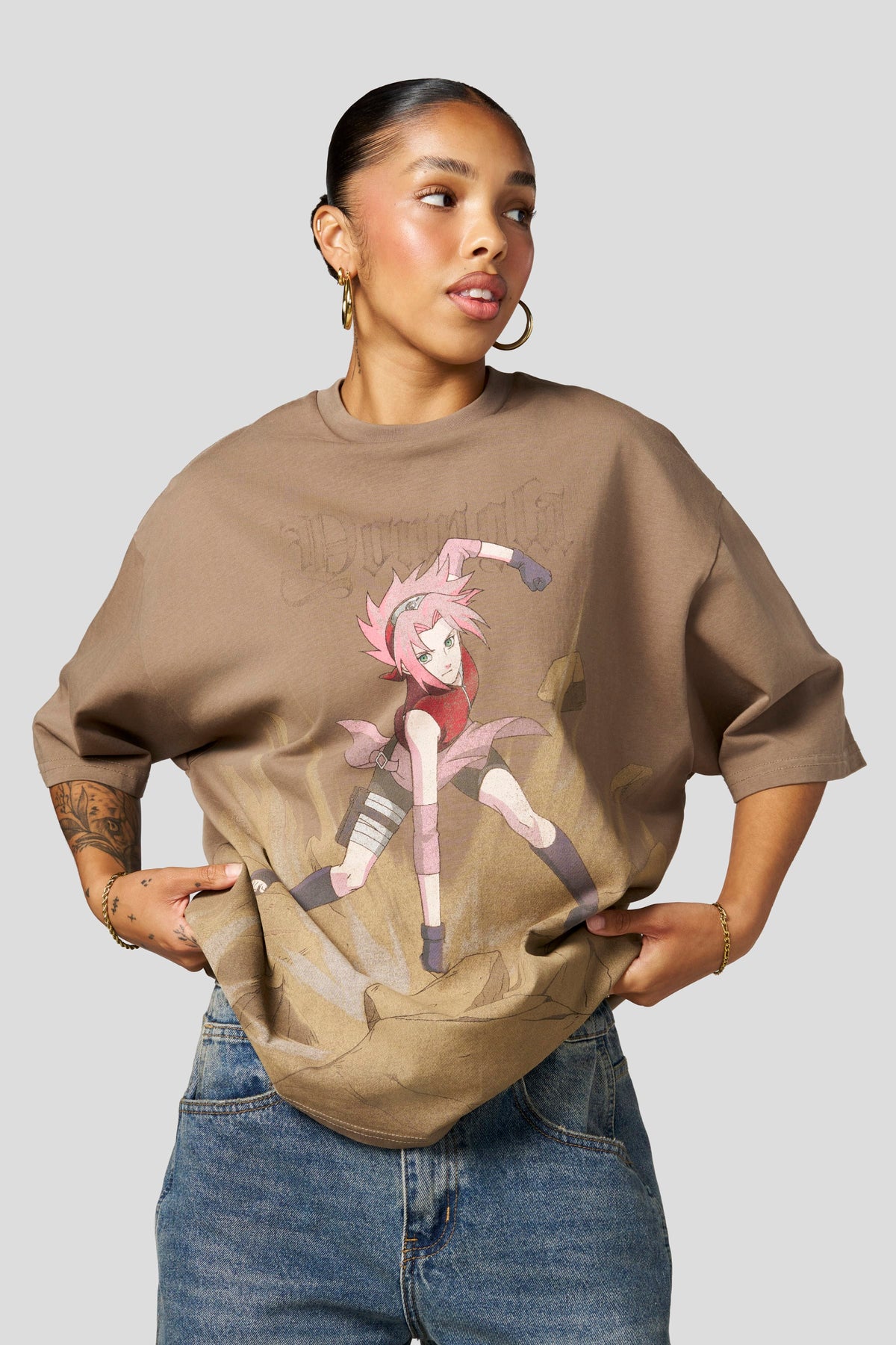 W4360 - T-shirt Naruto délavé