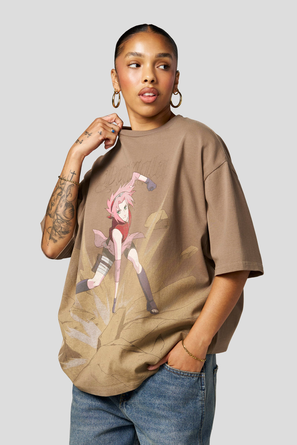 W4360 - T-shirt Naruto délavé