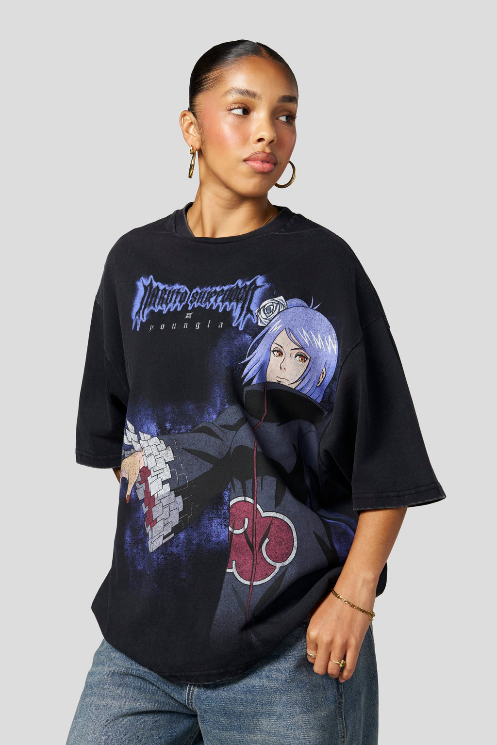 W4360 - T-shirt Naruto délavé
