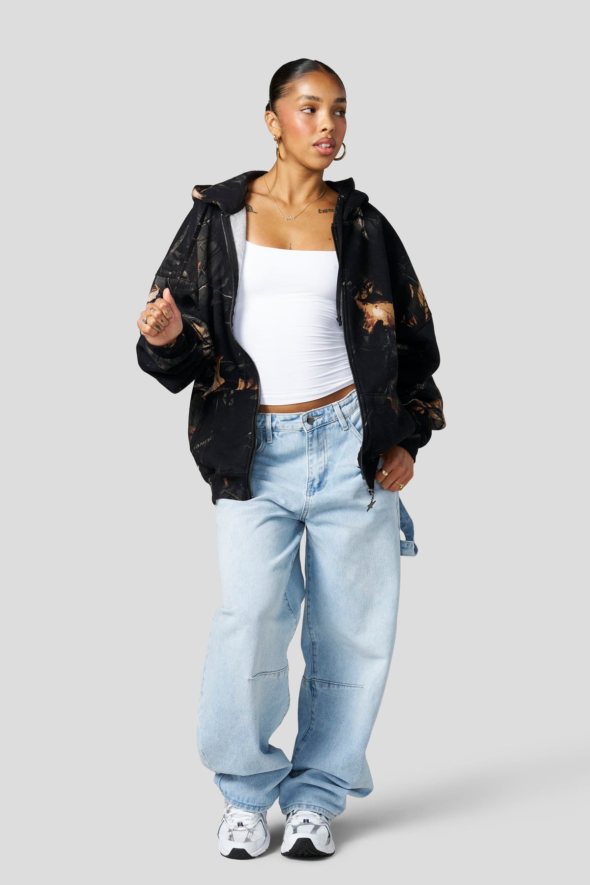 W533 Sweat à capuche zippé Flashback