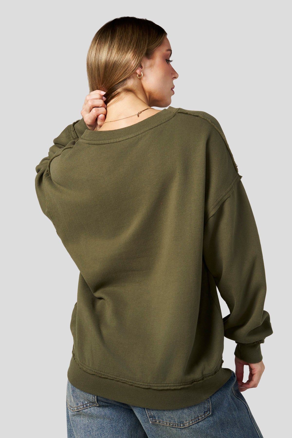 W5159 - Sweat-shirt col rond jour de repos