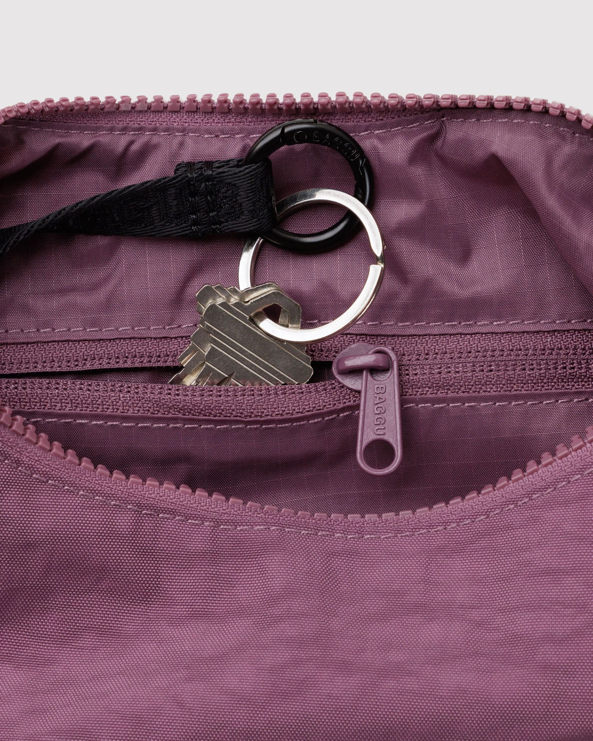 Small Nylon Crescent Bag - Wild Plum - image 3