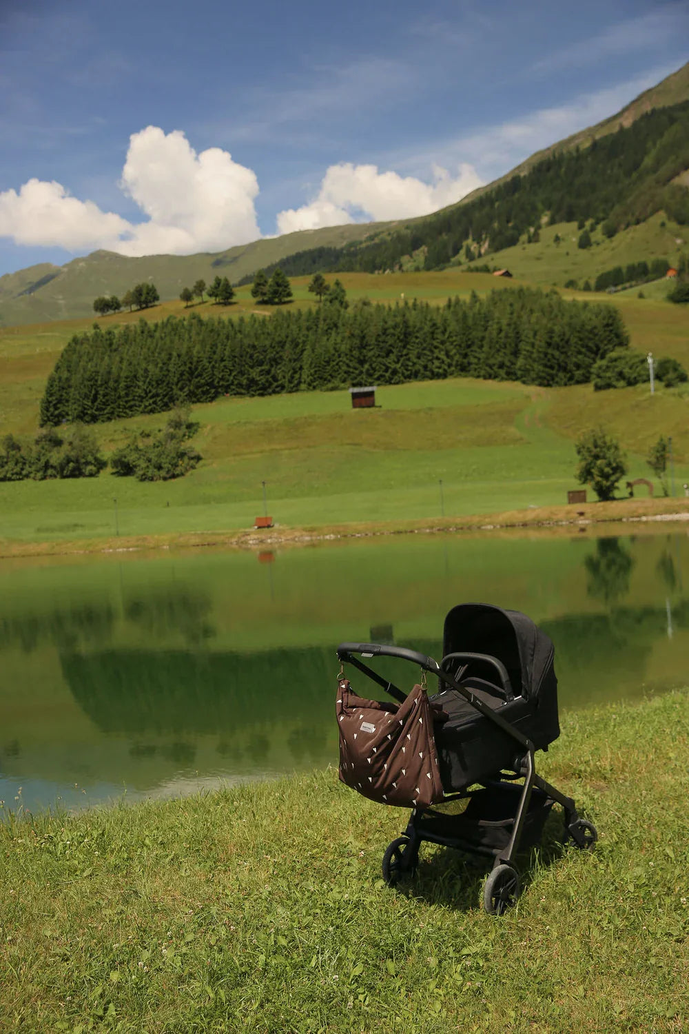 Hellblaue Herzen Flauschige Wickeltasche