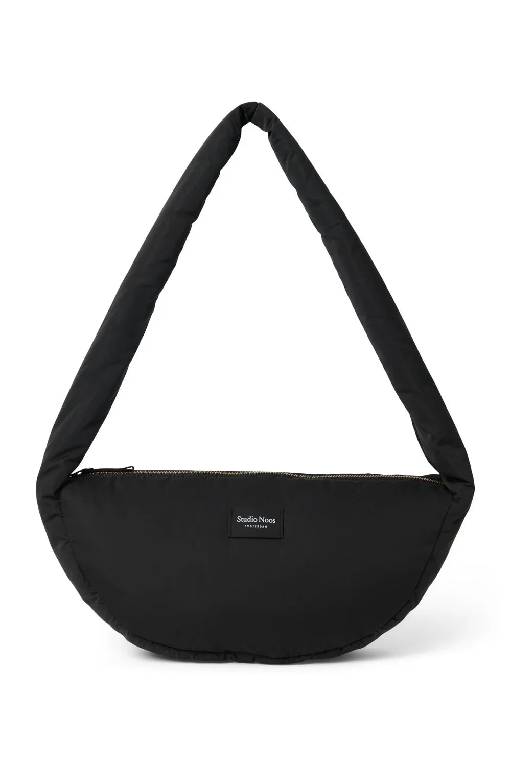 Black Puffy Mini Cross Body Bag