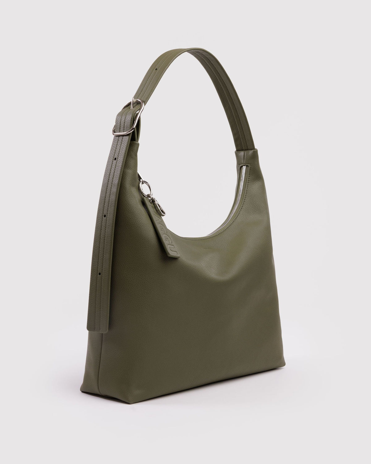 Recycled Leather Shoulder Bag - Loden - image 3