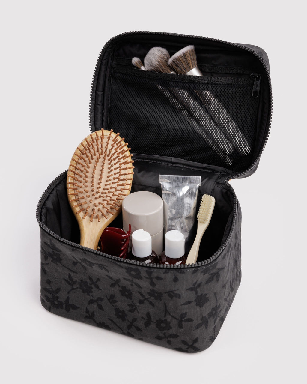 Large Cosmetic Case - Charcoal Ditsy Floral - image 2