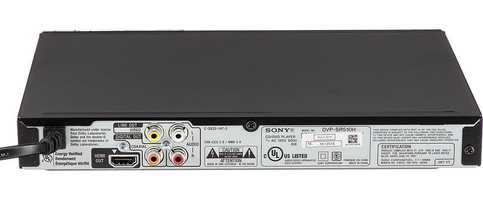 Sony 1080p Upscaling Black DVD Player - DVPSR510H - image 2