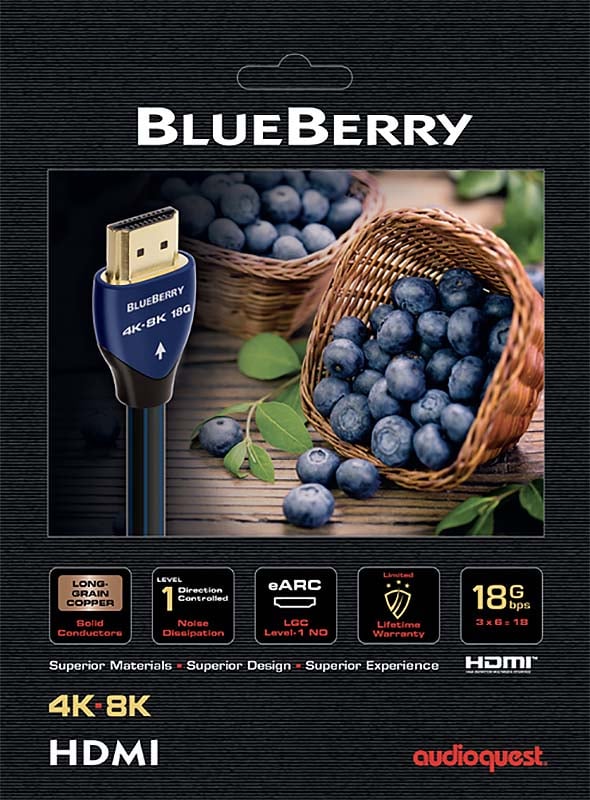 AudioQuest 2.25 Meters (7.4 Feet) BlueBerry HDMI 2.1 Cable - HDM18BLUE225 - image 3