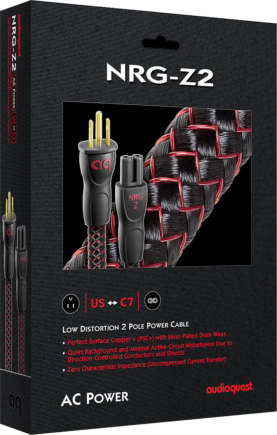 AudioQuest NRG Series 6.6 Feet Low Distortion 2 Pole AC Power Cable - NRGZ2US2M - image 2