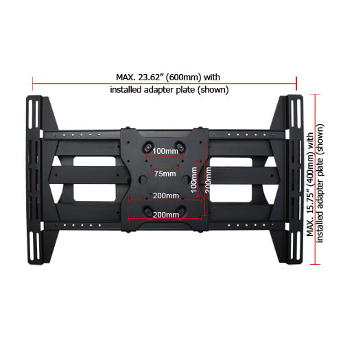 SunBrite Black Dual Arm Articulating TV Wall Mount - SB-WM-ART2-L-BL - image 2