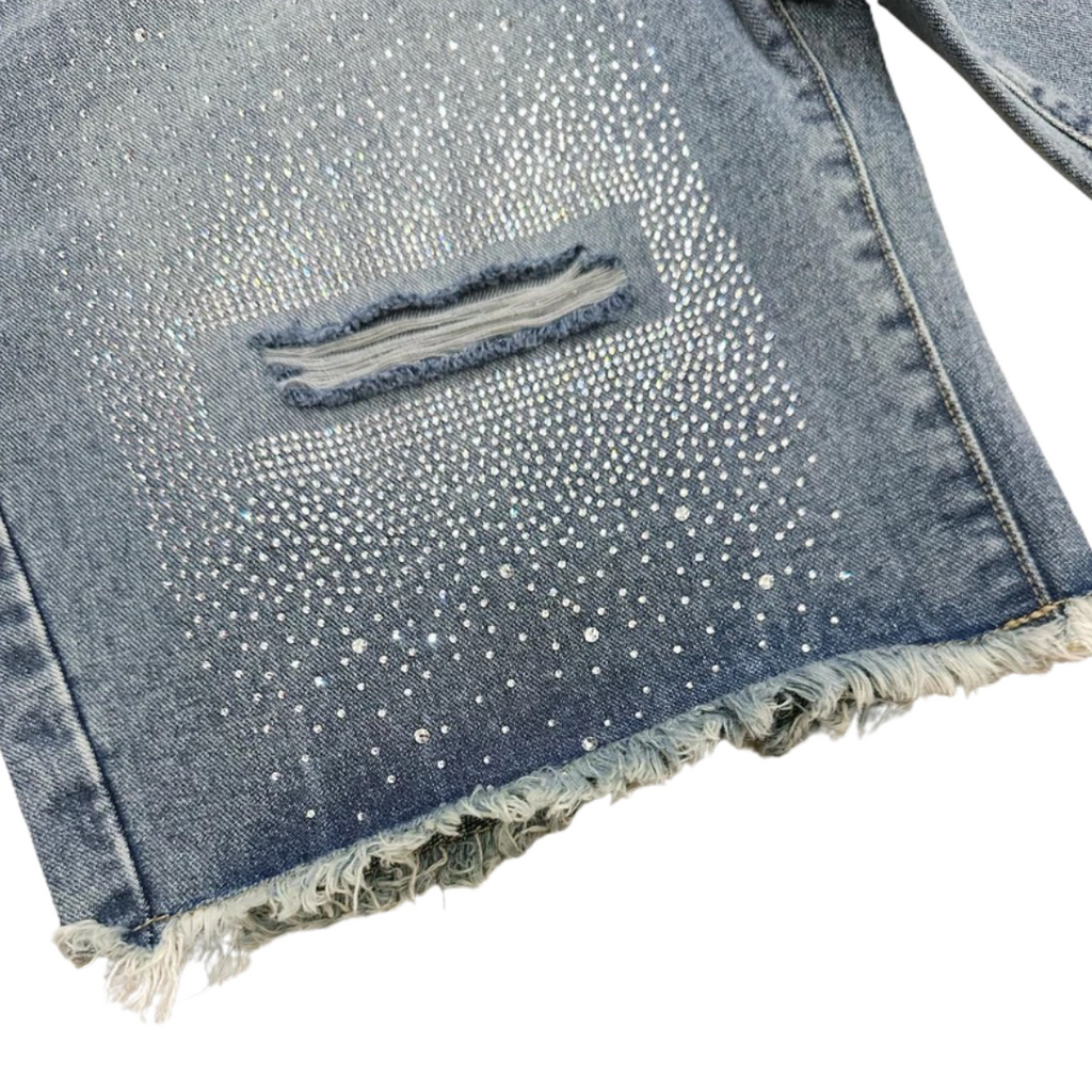 VYBES Rhinestone Jorts