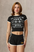 W471 Gold's Gym Baby Tee Ringer