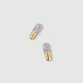 Chill Pill Pavé Stud Earrings - Gold