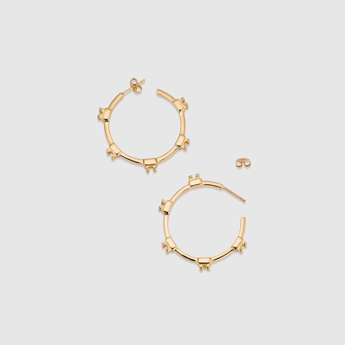 Orthodontic Braces Hoop Earrings - Gold