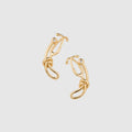 Stethoscope Knot Stud Earrings - Gold