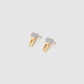 Tooth With Cavity Pavé Stud Earrings - Gold