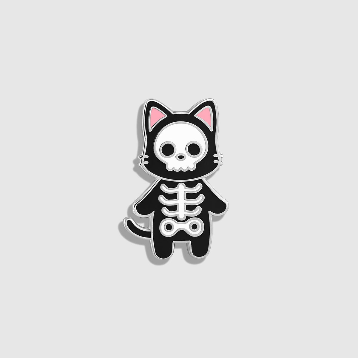Cat Scan Enamel Pin - Black