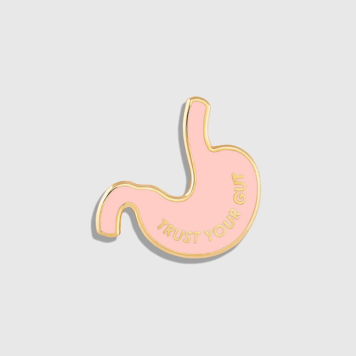 Trust Your Gut Enamel Pin - Fight Club Pink