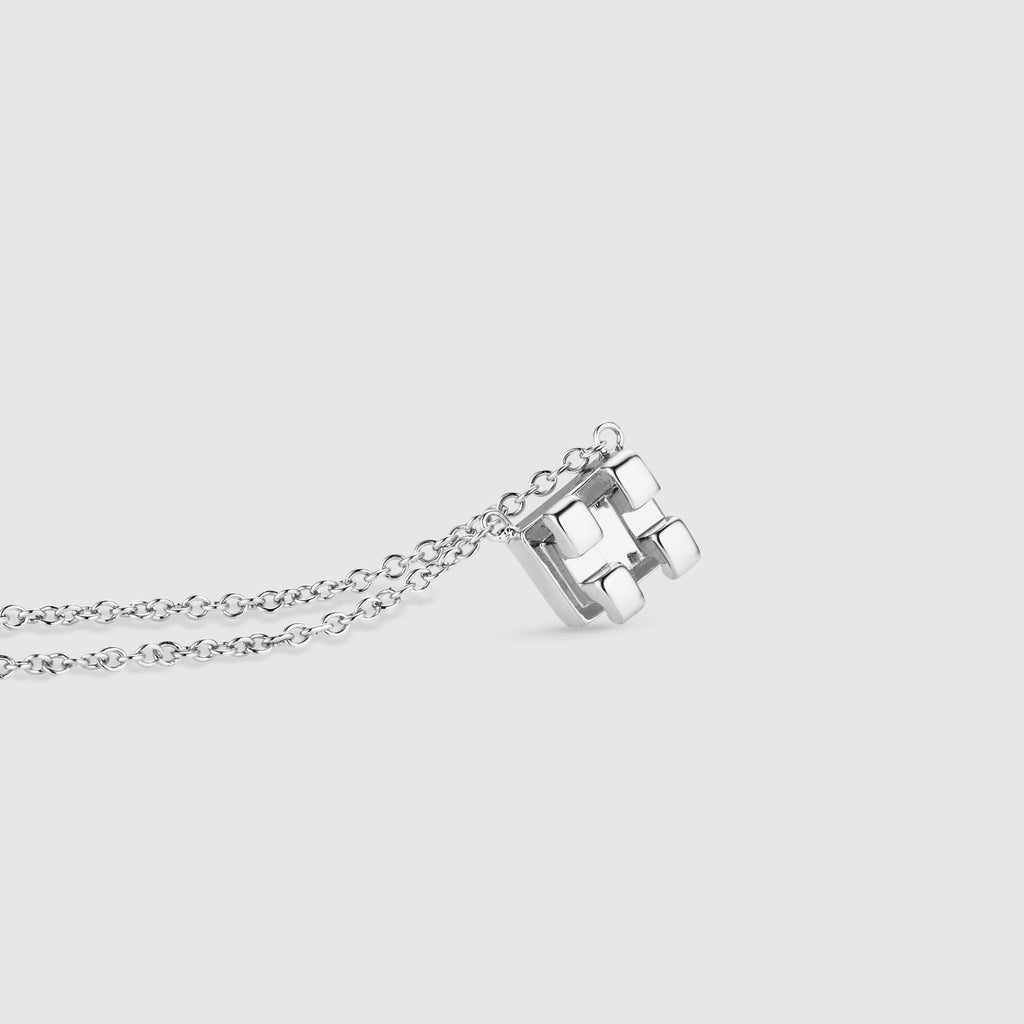 Orthodontic Big Bracket Necklace - Silver