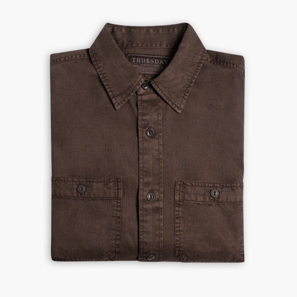 Chambray Workshirt | Brown