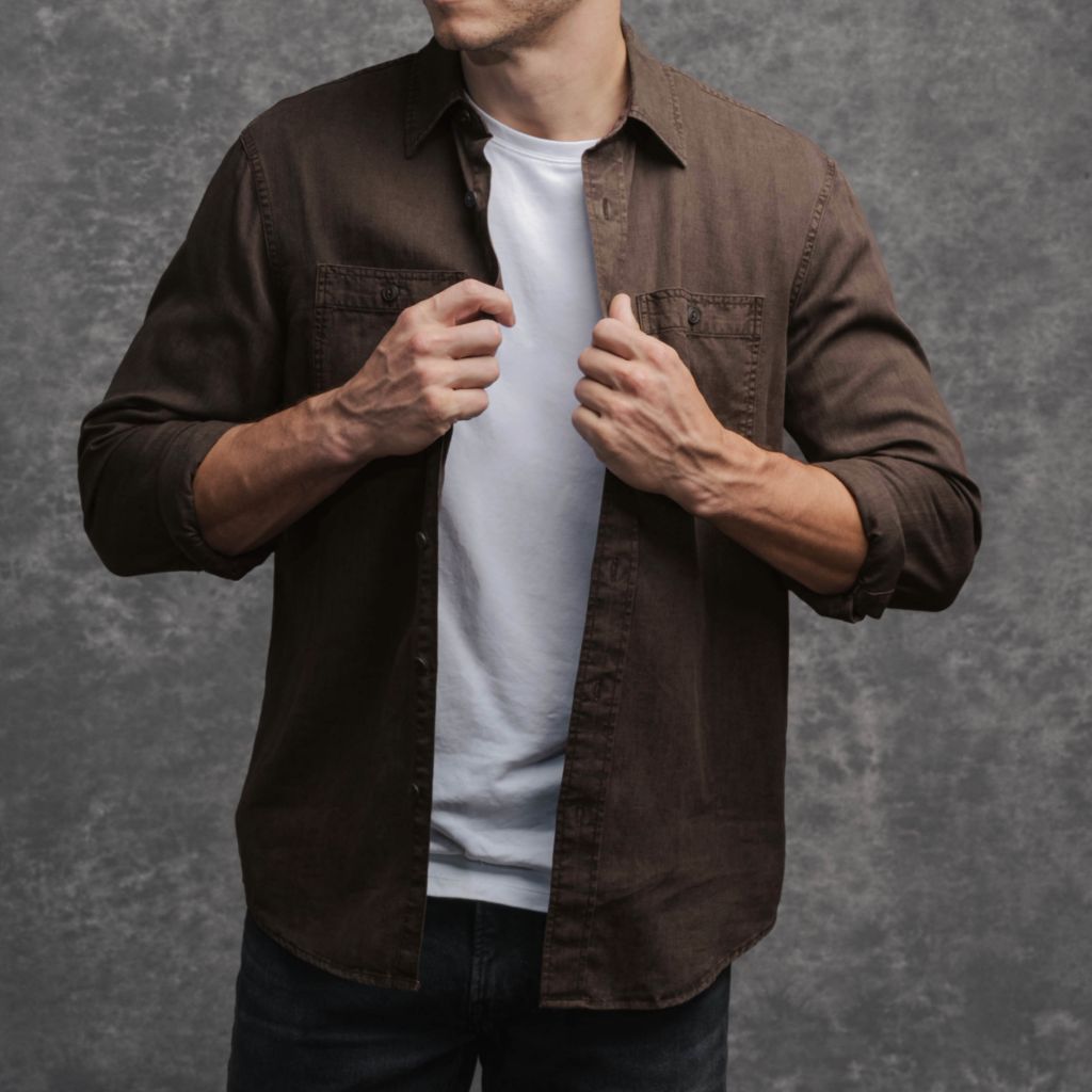 Chambray Workshirt | Brown
