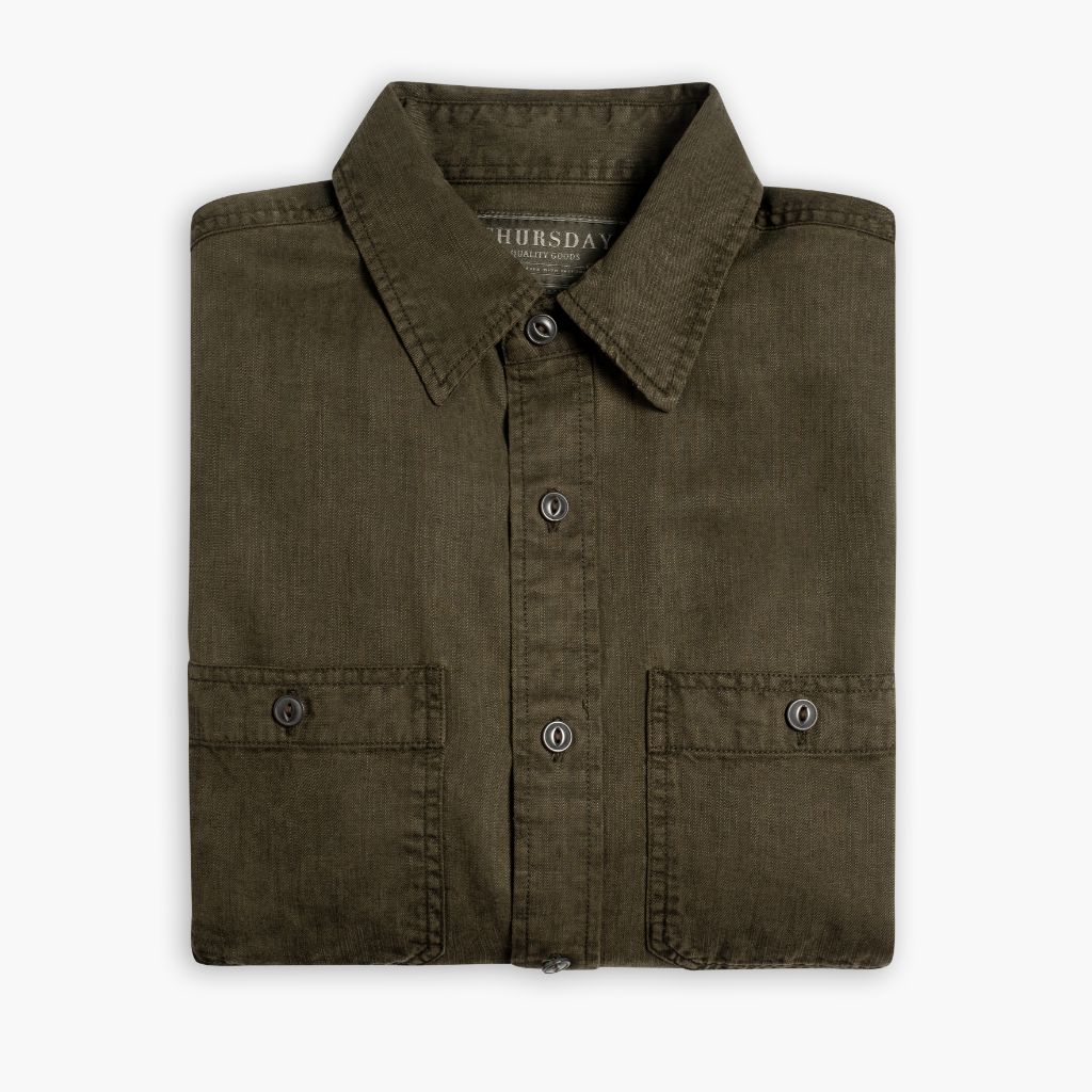Chambray Workshirt | Olive