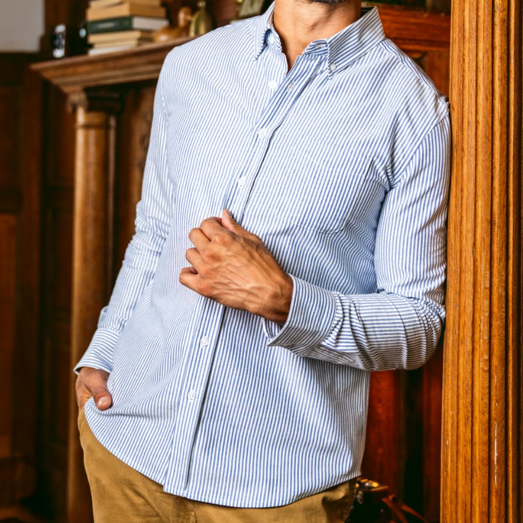 Oxford Shirt | White & Indigo
