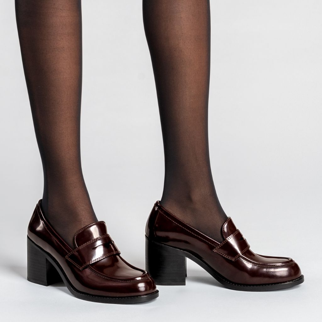 High Heel Penny | Burgundy