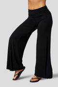 W2380 - Pantalon cache-cœur uni - Court