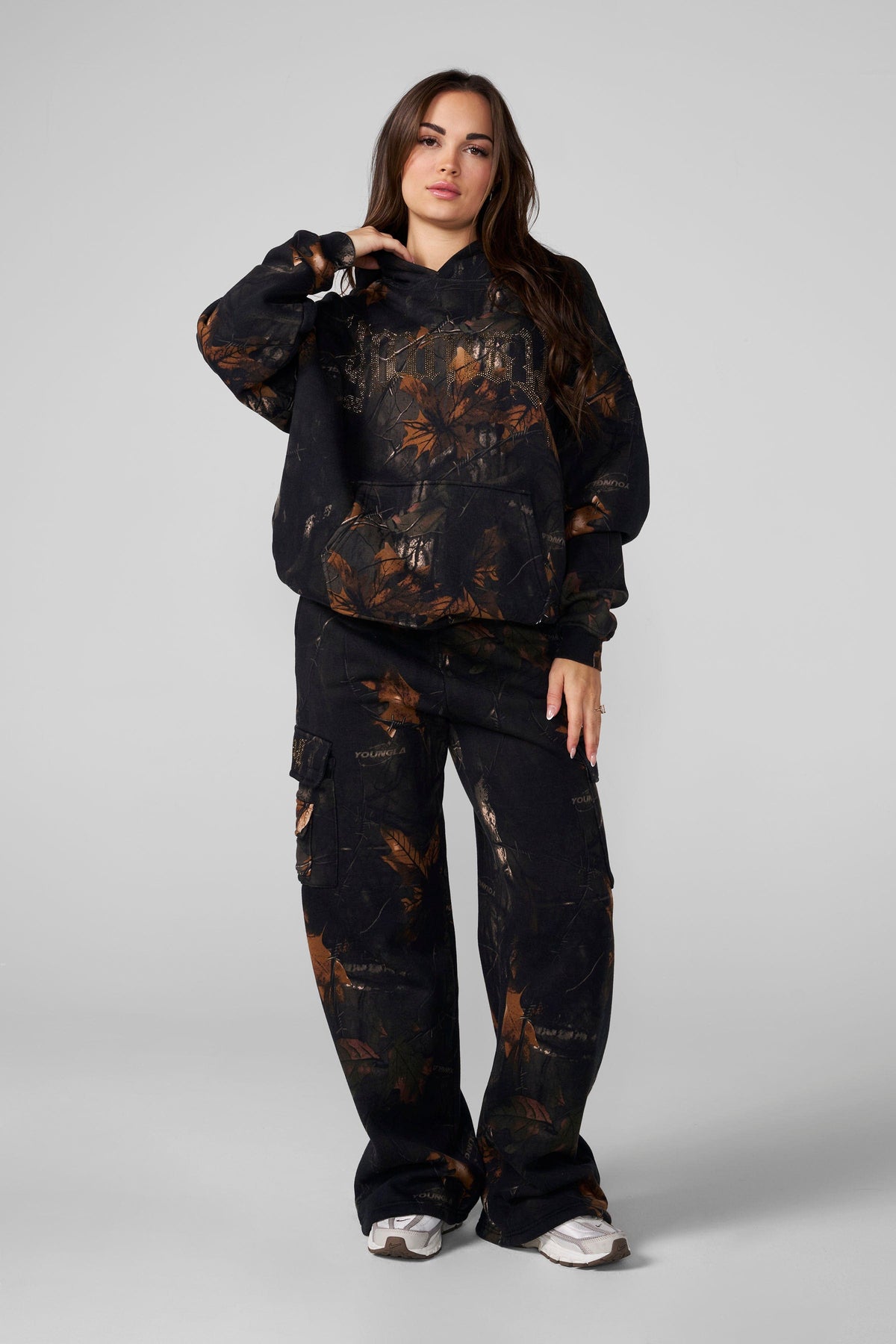 W5168 - Sweat à capuche camouflage scintillant