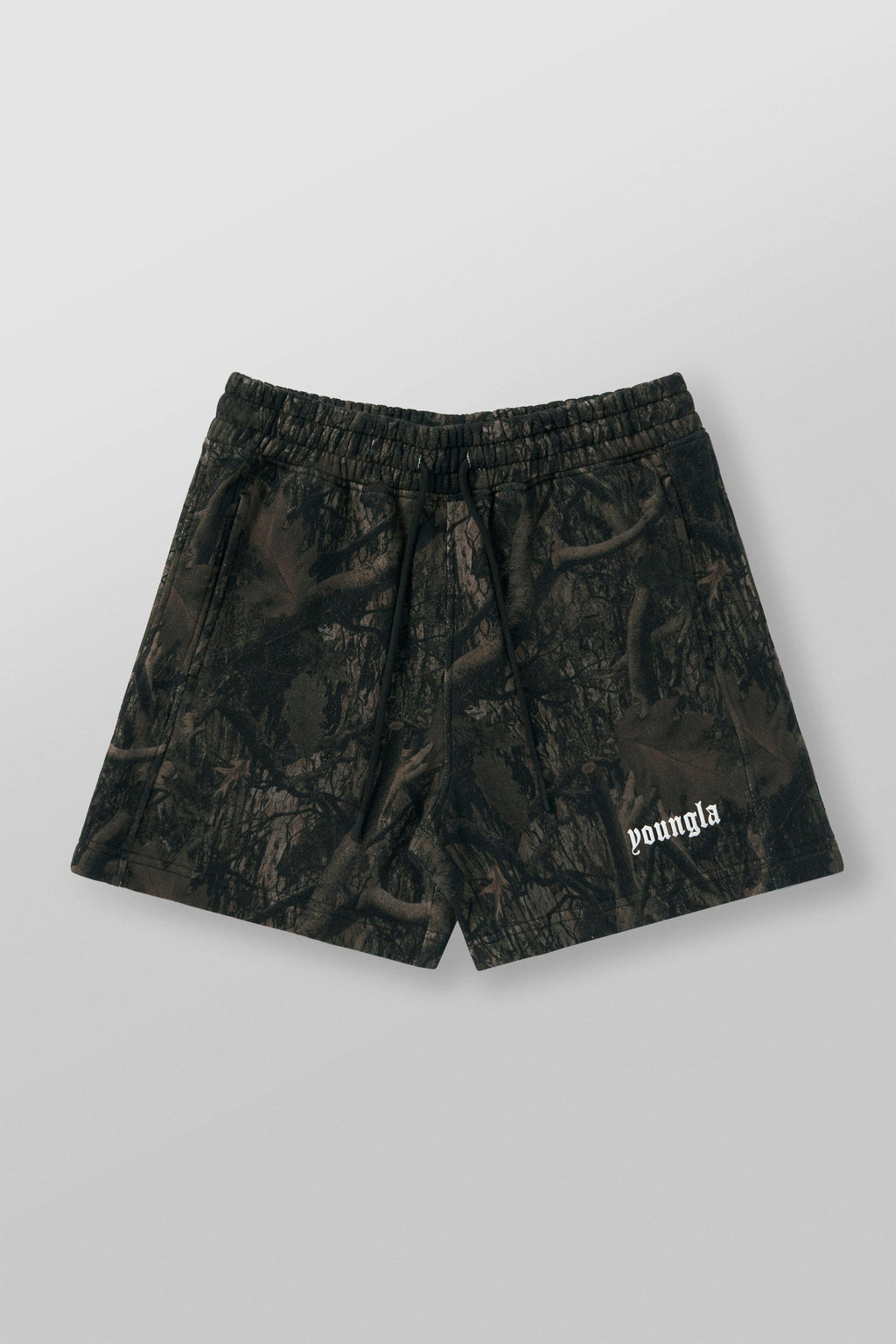 1118 - Short en coton camouflage d'arbre