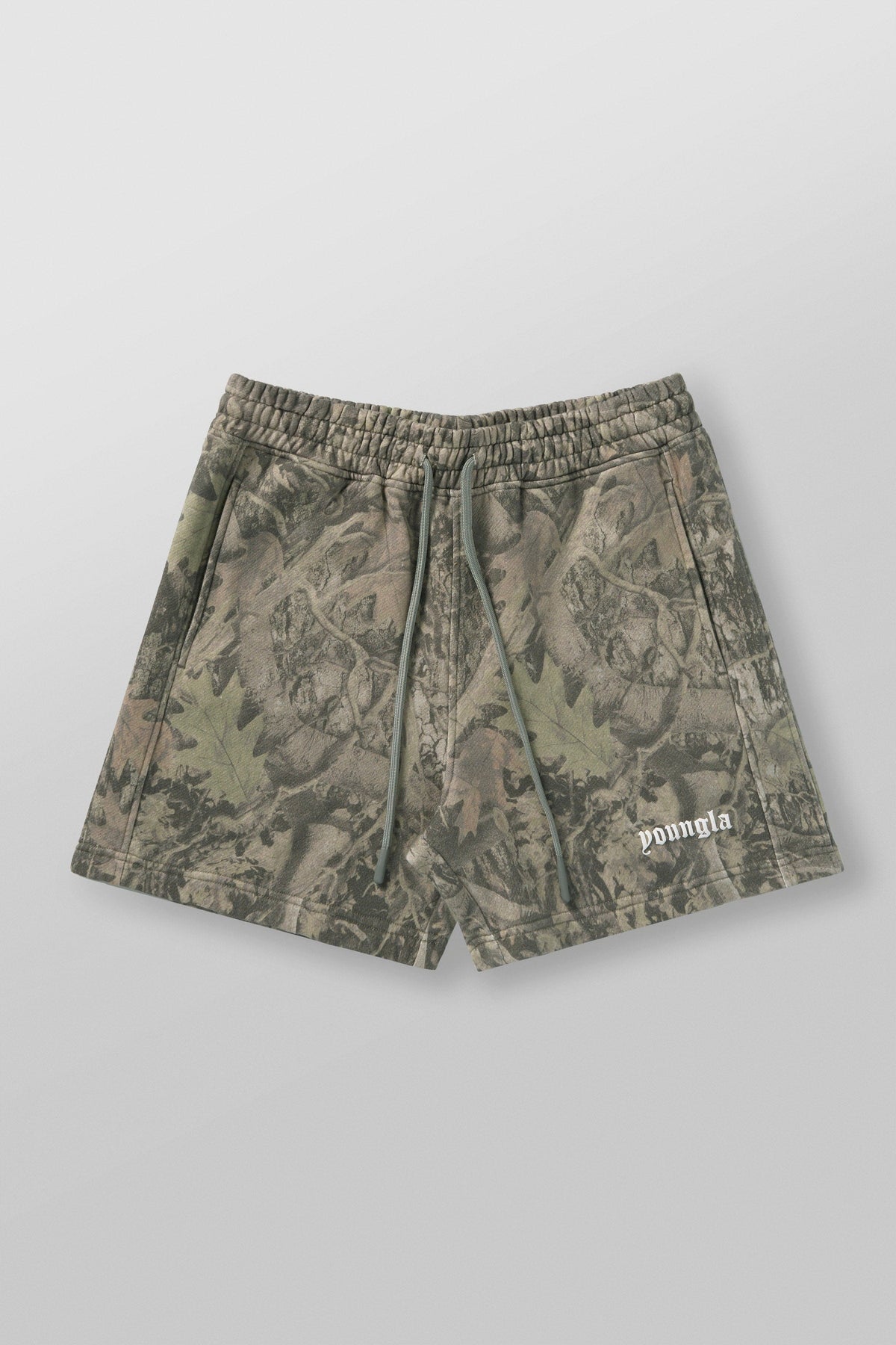1118 - Short en coton camouflage d'arbre