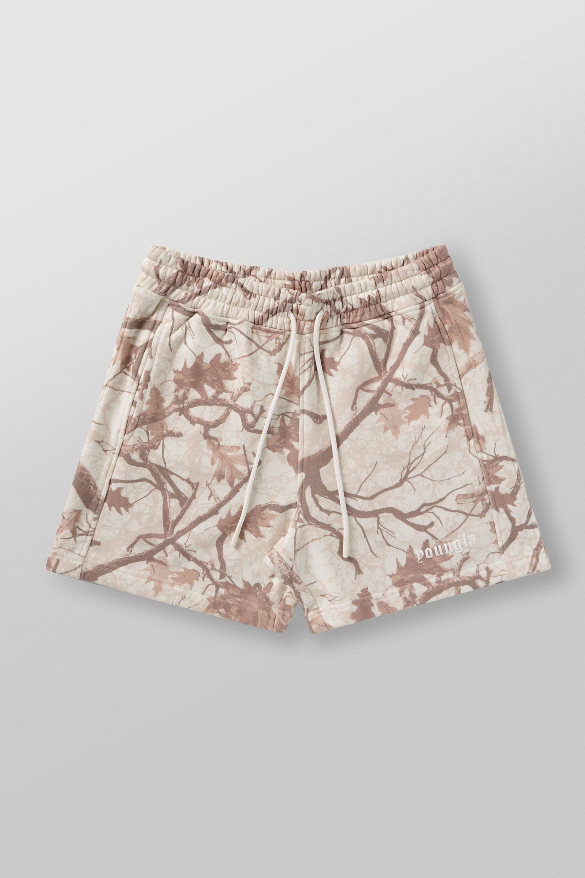 1118 - Short en coton camouflage d'arbre