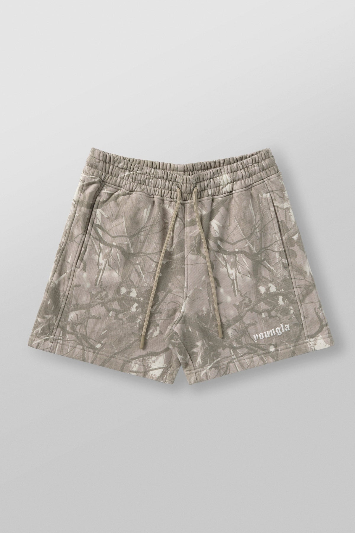 1118 - Short en coton camouflage d'arbre