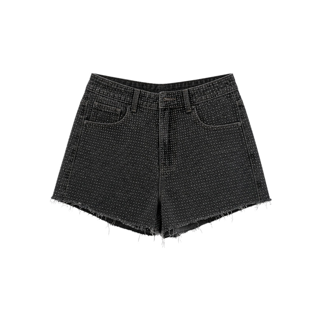 VYBES Rhinestone Denim Short
