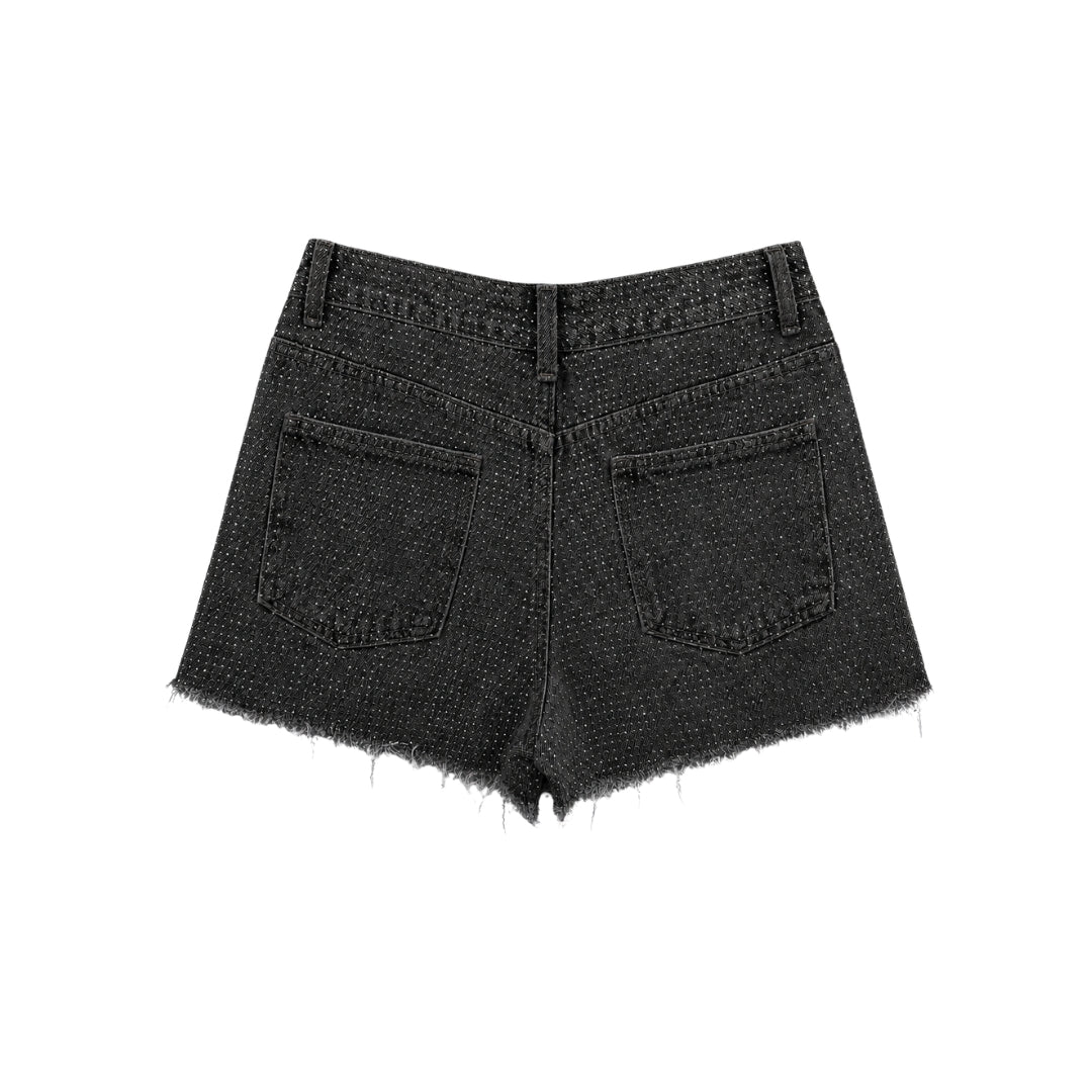 VYBES Rhinestone Denim Short